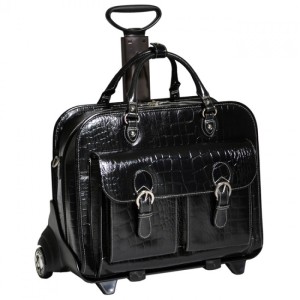 Siamod San Martino Leather Ladies’ Detachable‐Wheeled 15"Laptop Case
